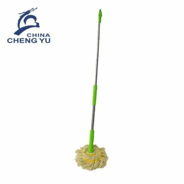 Ħjut tal-Microfiber Twist Mop bl-Azzar Stainless